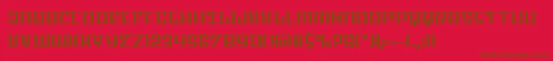 フォントSkycabstraight – 赤い背景に茶色の文字