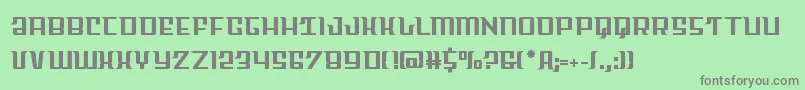 フォントSkycabstraight – 緑の背景に灰色の文字