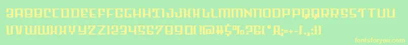 Skycabstraight Font – Yellow Fonts on Green Background