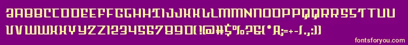 Skycabstraight Font – Yellow Fonts on Purple Background