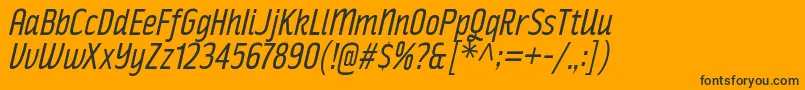 RakeslyBkIt Font – Black Fonts on Orange Background