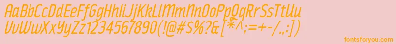 RakeslyBkIt Font – Orange Fonts on Pink Background