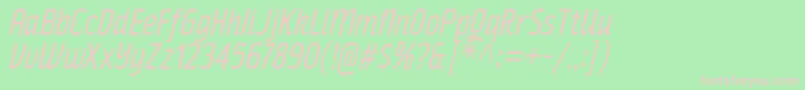 RakeslyBkIt Font – Pink Fonts on Green Background