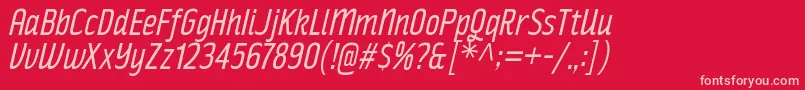 RakeslyBkIt Font – Pink Fonts on Red Background