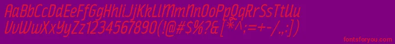 RakeslyBkIt Font – Red Fonts on Purple Background