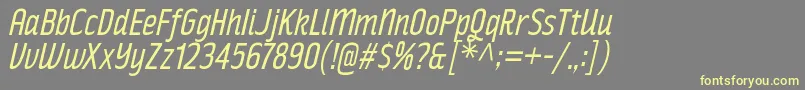 RakeslyBkIt Font – Yellow Fonts on Gray Background