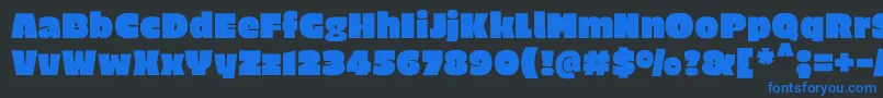 EricaoneRegular Font – Blue Fonts on Black Background