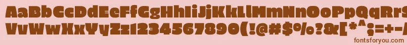 EricaoneRegular Font – Brown Fonts on Pink Background