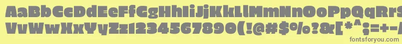 EricaoneRegular Font – Gray Fonts on Yellow Background