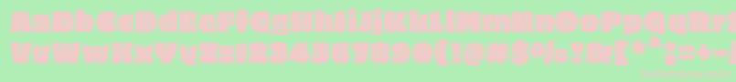 EricaoneRegular Font – Pink Fonts on Green Background