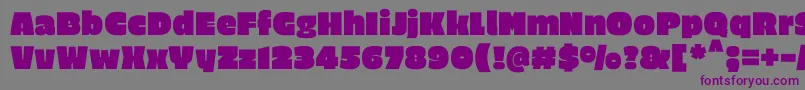 Czcionka EricaoneRegular – fioletowe czcionki na szarym tle