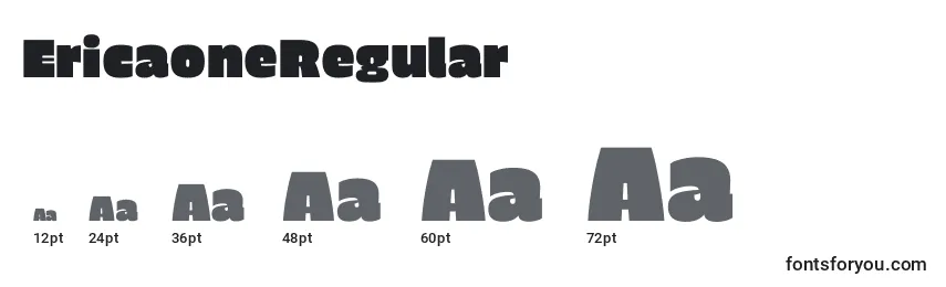 Размеры шрифта EricaoneRegular