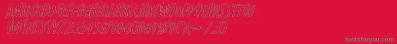 Kennebunkportoutital Font – Gray Fonts on Red Background