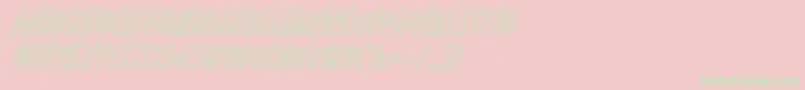 Kennebunkportoutital Font – Green Fonts on Pink Background