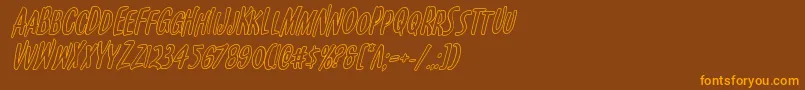 Kennebunkportoutital Font – Orange Fonts on Brown Background