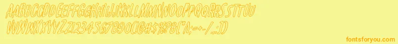 Kennebunkportoutital Font – Orange Fonts on Yellow Background