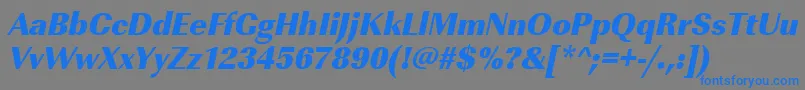 UrwimperialtultbolnarOblique Font – Blue Fonts on Gray Background