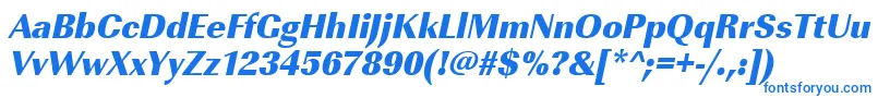 UrwimperialtultbolnarOblique Font – Blue Fonts on White Background