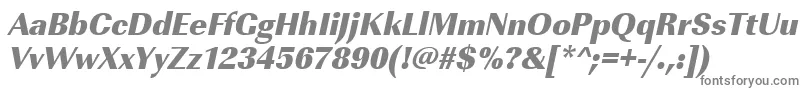 UrwimperialtultbolnarOblique Font – Gray Fonts on White Background
