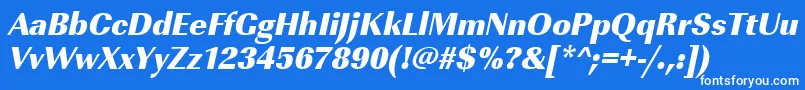 UrwimperialtultbolnarOblique Font – White Fonts on Blue Background