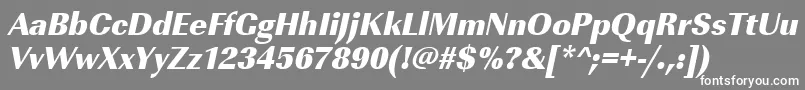 UrwimperialtultbolnarOblique Font – White Fonts on Gray Background