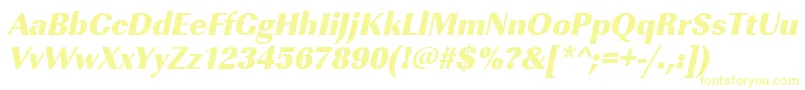 Шрифт UrwimperialtultbolnarOblique – жёлтые шрифты