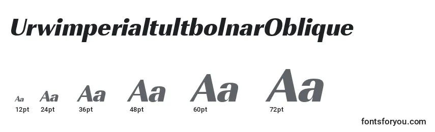 Размеры шрифта UrwimperialtultbolnarOblique