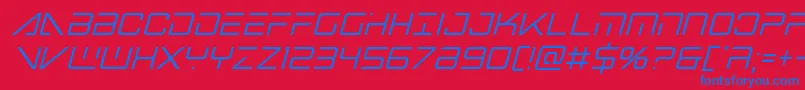 Bansheepilotcondital Font – Blue Fonts on Red Background