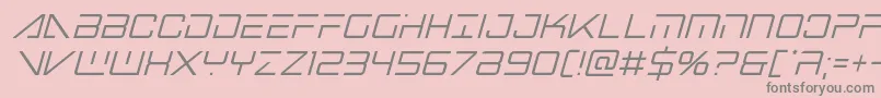 Bansheepilotcondital-Schriftart – Graue Schriften auf rosa Hintergrund