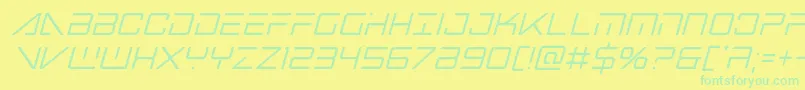 Шрифт Bansheepilotcondital – зелёные шрифты на жёлтом фоне