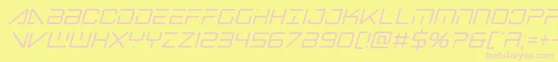 Bansheepilotcondital Font – Pink Fonts on Yellow Background