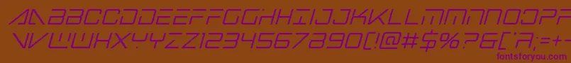 Bansheepilotcondital Font – Purple Fonts on Brown Background