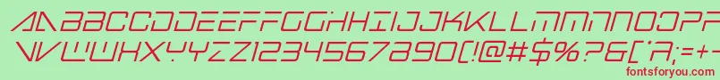 Bansheepilotcondital Font – Red Fonts on Green Background