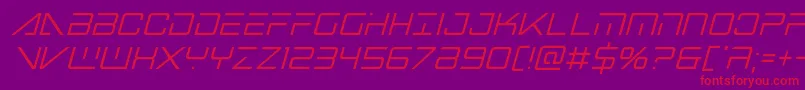 Bansheepilotcondital Font – Red Fonts on Purple Background