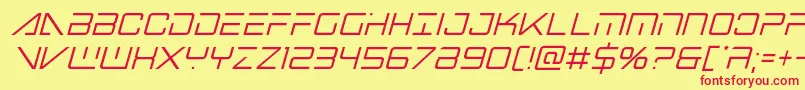 Bansheepilotcondital Font – Red Fonts on Yellow Background