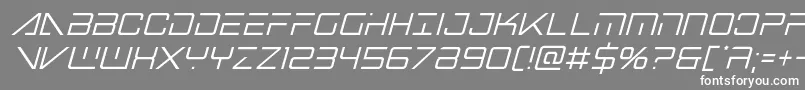 Bansheepilotcondital Font – White Fonts on Gray Background