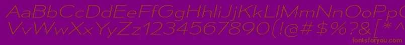 MesmerizeExElIt Font – Brown Fonts on Purple Background