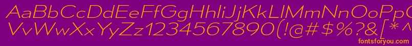 MesmerizeExElIt Font – Orange Fonts on Purple Background