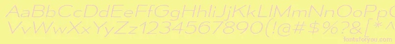 MesmerizeExElIt Font – Pink Fonts on Yellow Background