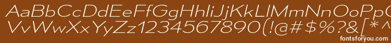 Шрифт MesmerizeExElIt – белые шрифты на коричневом фоне