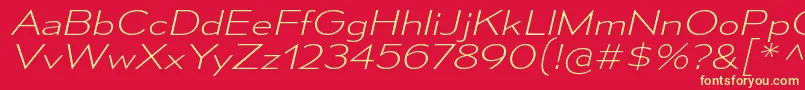 MesmerizeExElIt Font – Yellow Fonts on Red Background