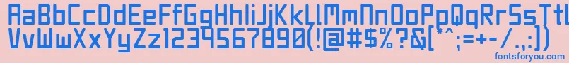 JetSet Font – Blue Fonts on Pink Background