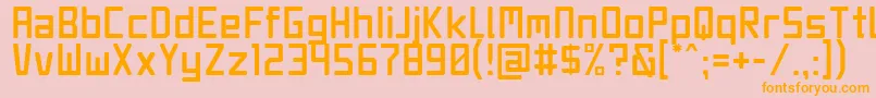 JetSet Font – Orange Fonts on Pink Background