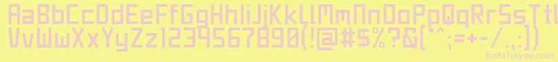 fuente JetSet – Fuentes Rosadas Sobre Fondo Amarillo