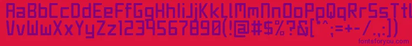 JetSet Font – Purple Fonts on Red Background