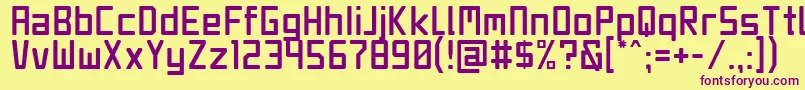 Шрифт JetSet – фиолетовые шрифты на жёлтом фоне