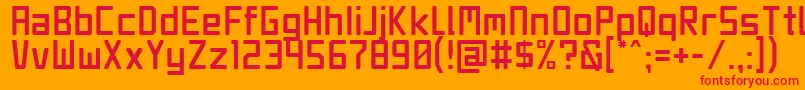 JetSet Font – Red Fonts on Orange Background