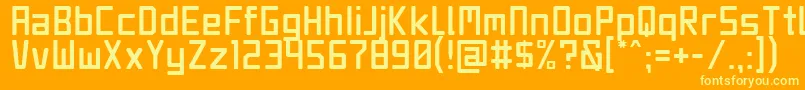 Czcionka JetSet – żółte czcionki na pomarańczowym tle