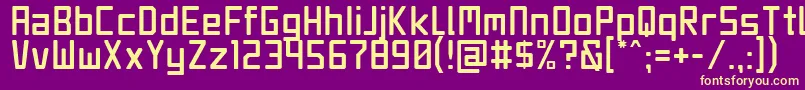 JetSet Font – Yellow Fonts on Purple Background