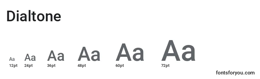 Dialtone Font Sizes